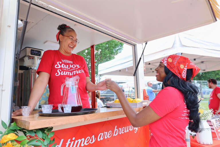 The traveling Luzianne Tea Brew House at a festival